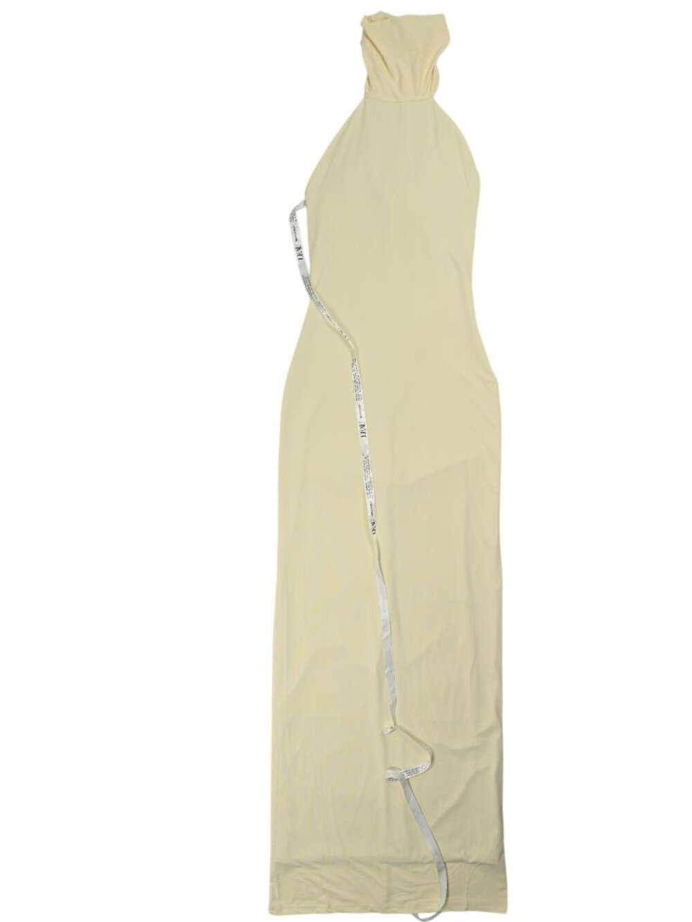 LEAU Alaia Drape Maxi Dress in Yellow